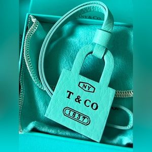 Brand New Tiffany & Co leather bag charm